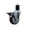 Service Caster 4'' Maroon Poly Swivel 1-3/4'' Expanding Stem Caster with Brake SCC-EX20S414-PPUB-MRN-PLB-134 - alternate 1
